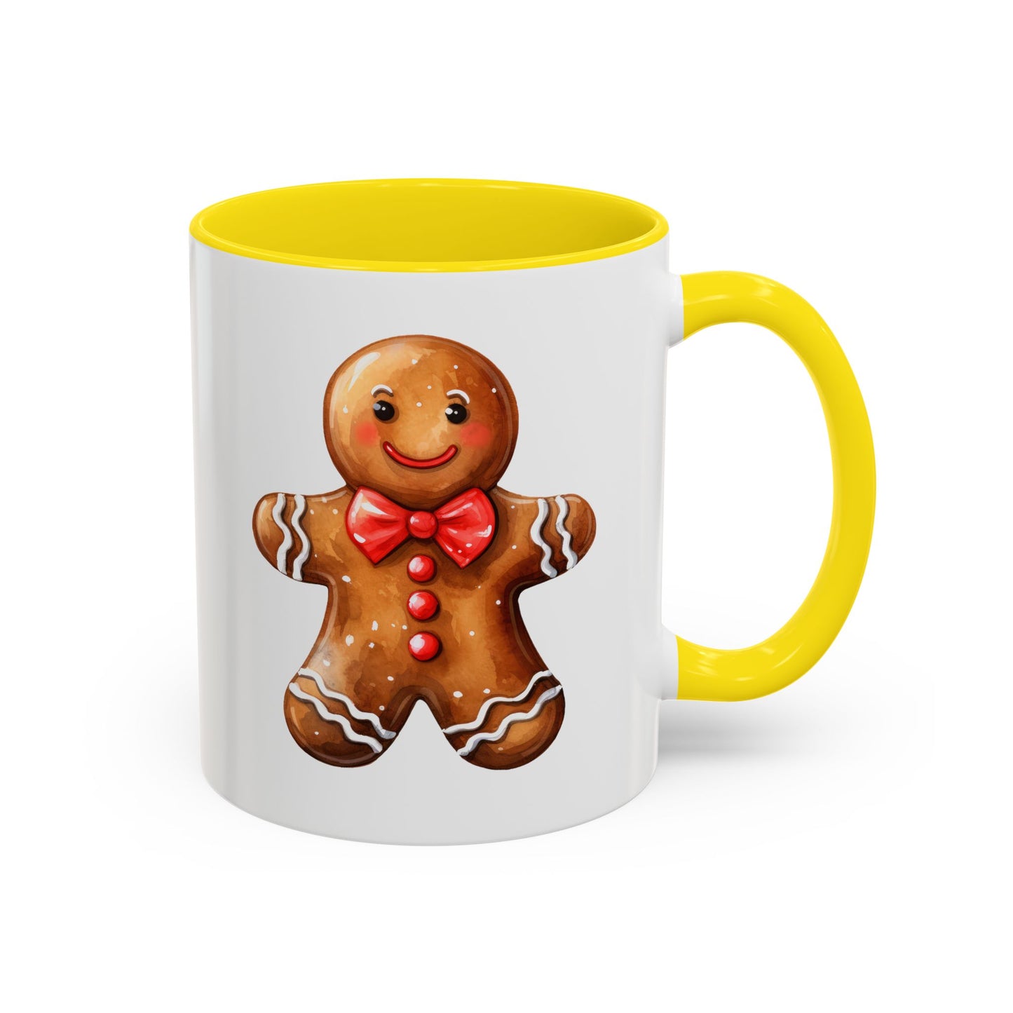 Christmas Mug - Gingerbread Man Red Bow