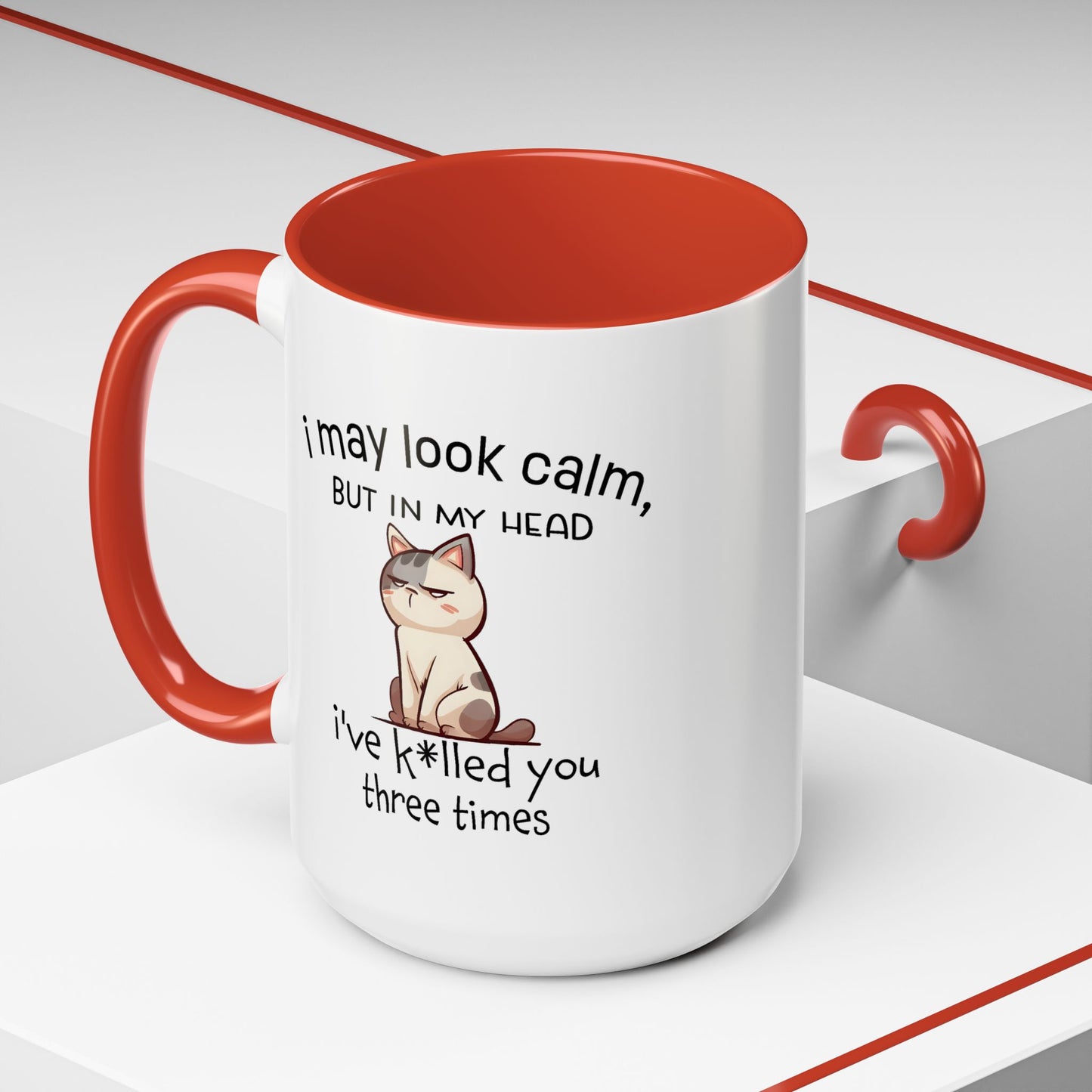 Adult Mug - I May Look Calm Cat