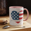 4th of July Mug - God Bless America Flag Heart
