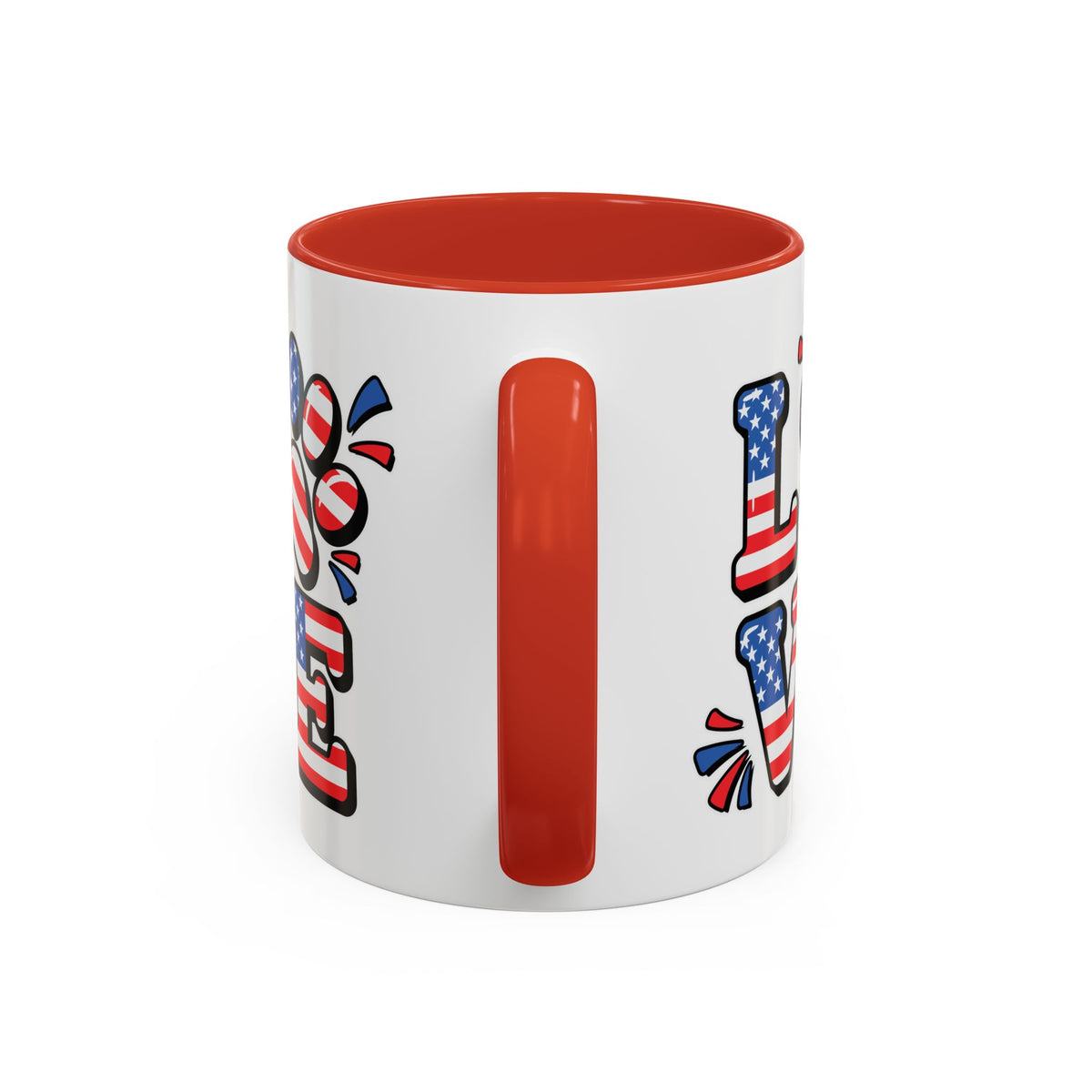 4th of July Mug - Animal Love USA Flag