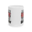Birthday Mug - Happy Birthday Red White & Black Text