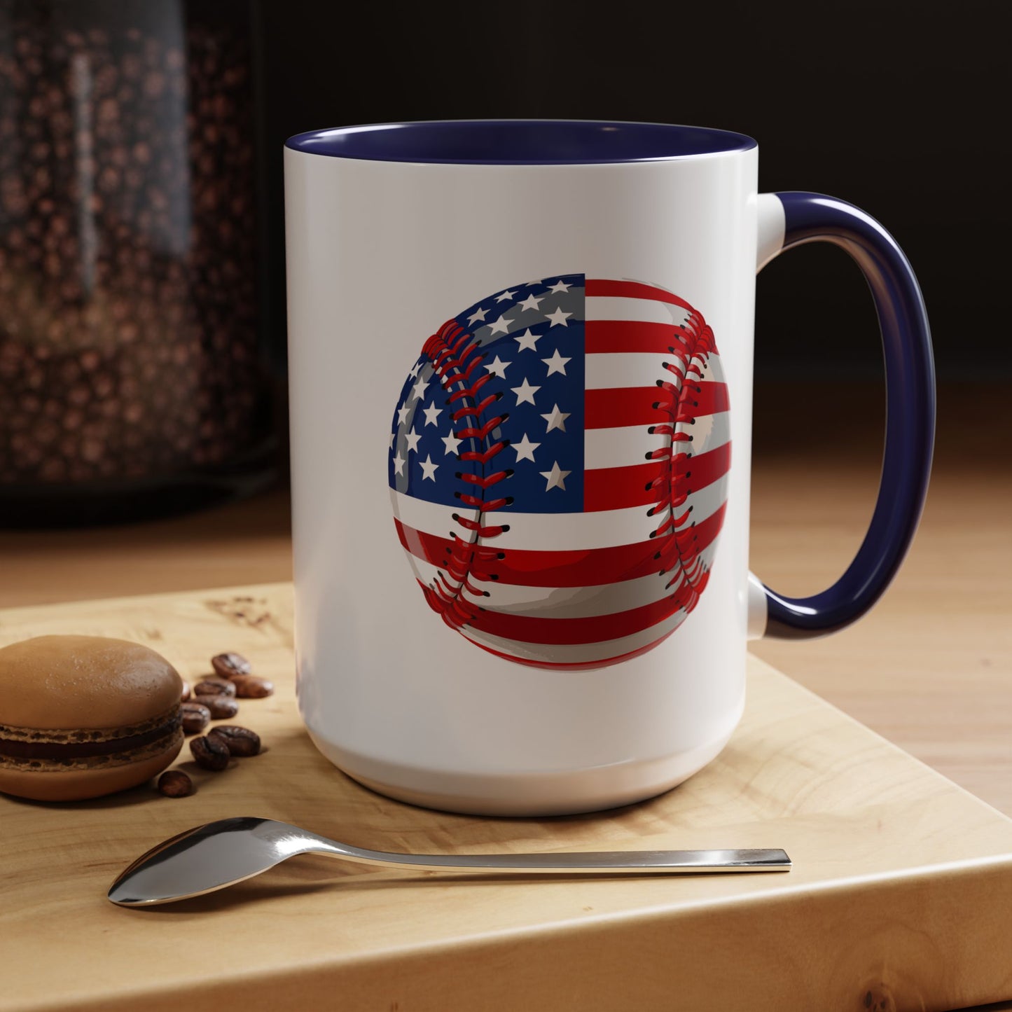 4th of July Mug - Baseball American Flag