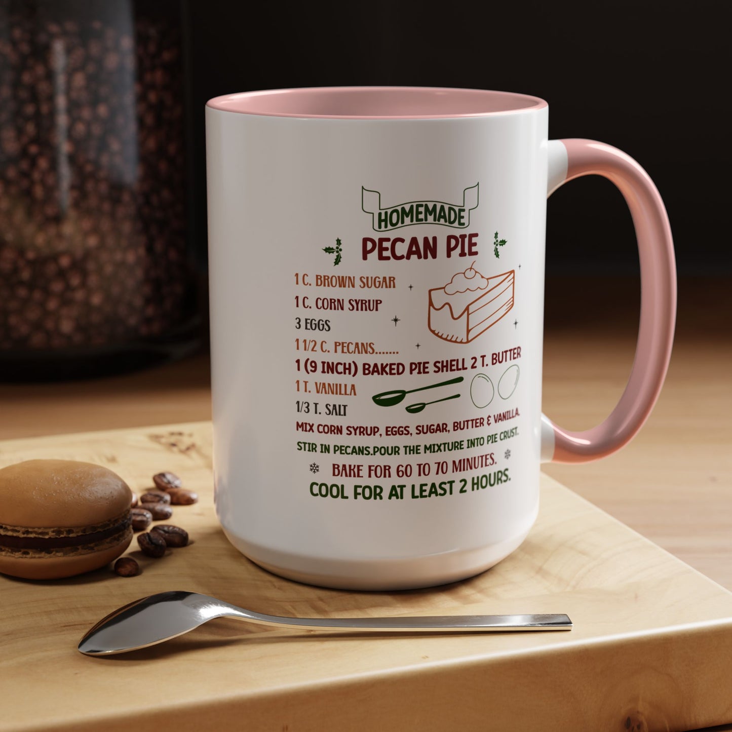 Christmas Mug - Homemade Pecan Pie Recipe
