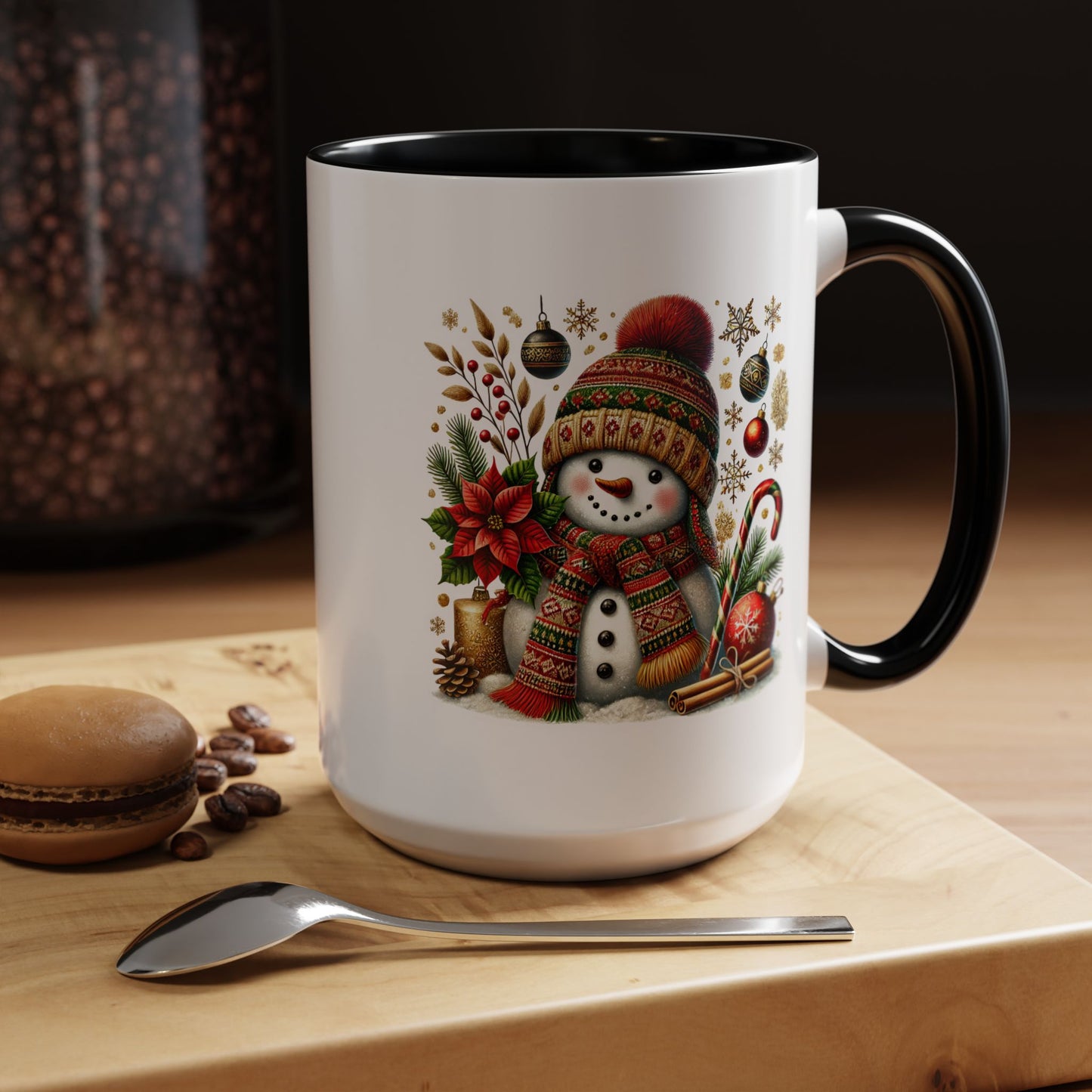 Christmas Mug - Snowman with Christmas Decorations