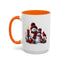 Christmas Mug - Burgundy Snowman Family