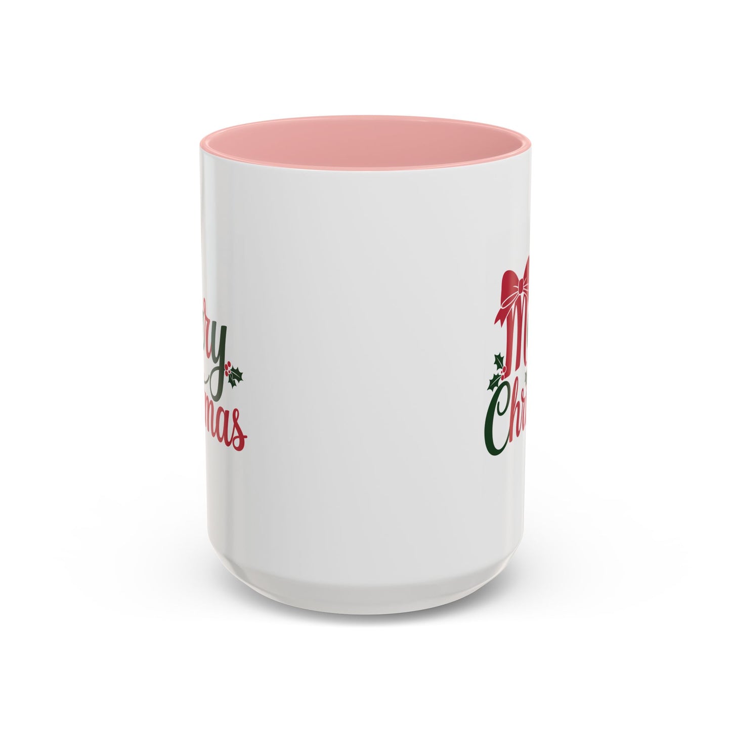 Christmas Mug - Merry Christmas Red & Green Text Bow