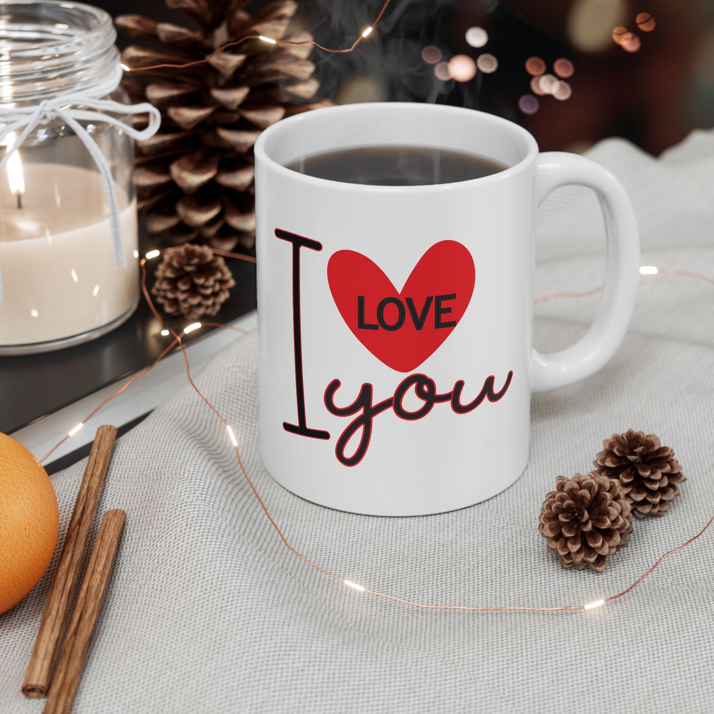 Anniversary Mug - I Love You Heart Graphic