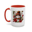 Christmas Mug - Red and Green Snowman
