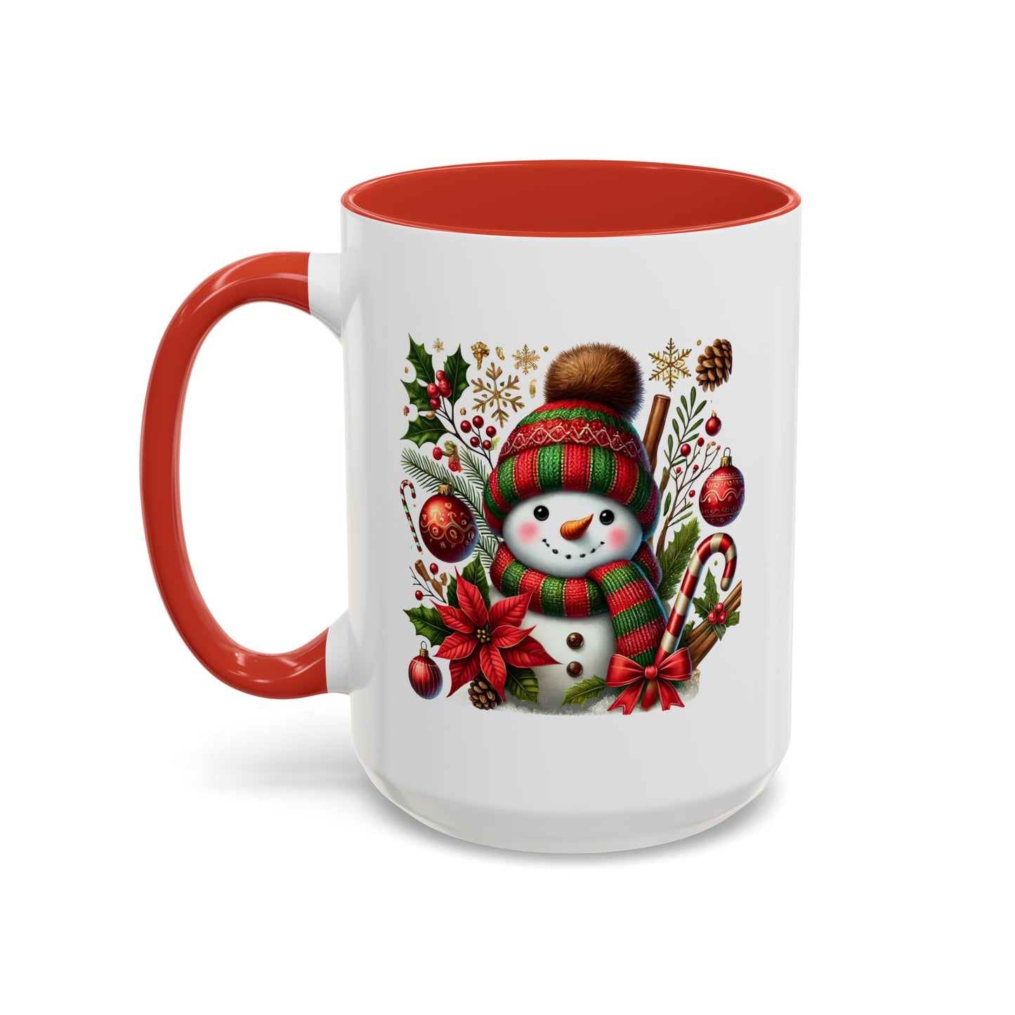 Christmas Mug - Red and Green Snowman