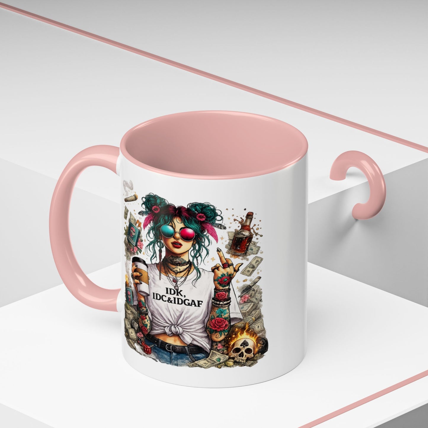 Humor Mug - The IDK IDC & IDGAF