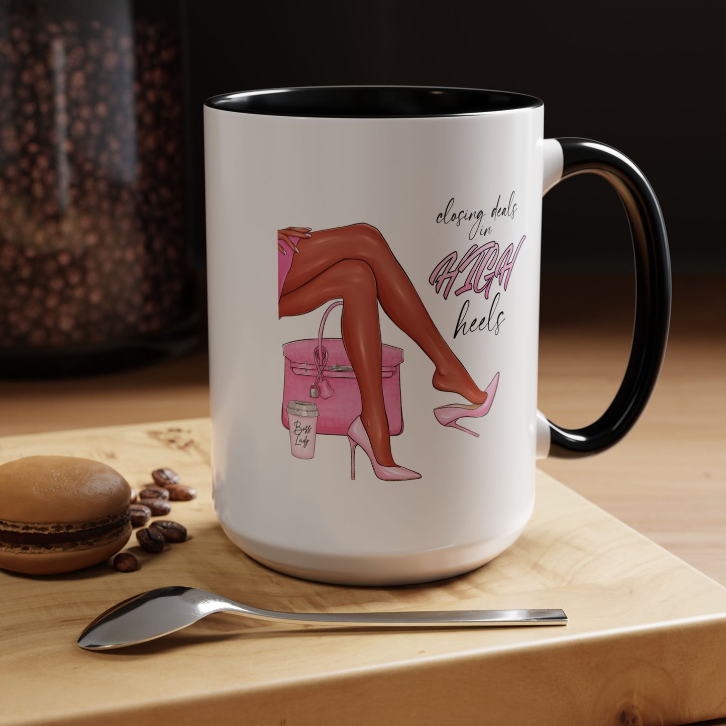 Humor Mug - Closing Deals in High Heels