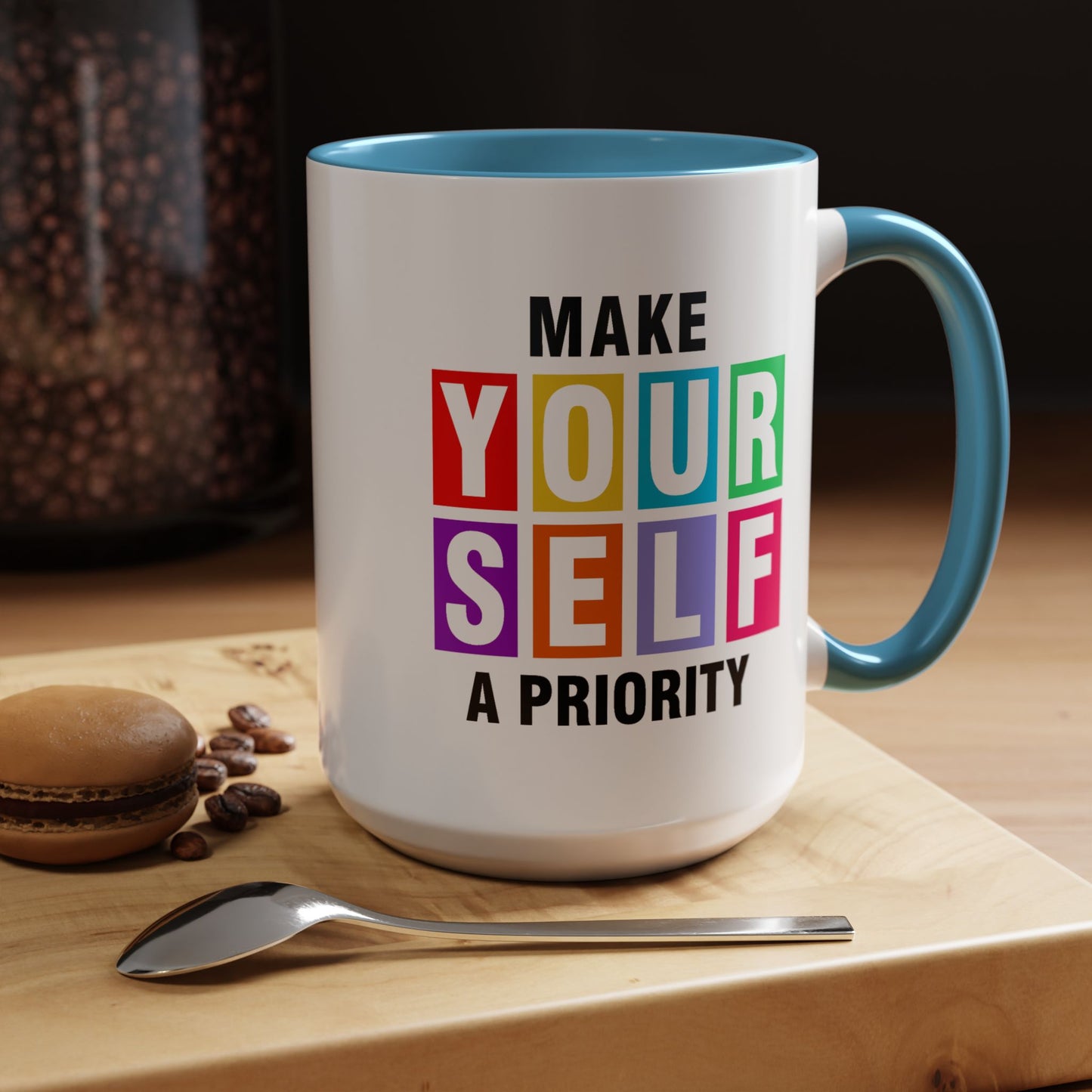 Wellness Mug - Make Yourself a Priority Colored Blocks