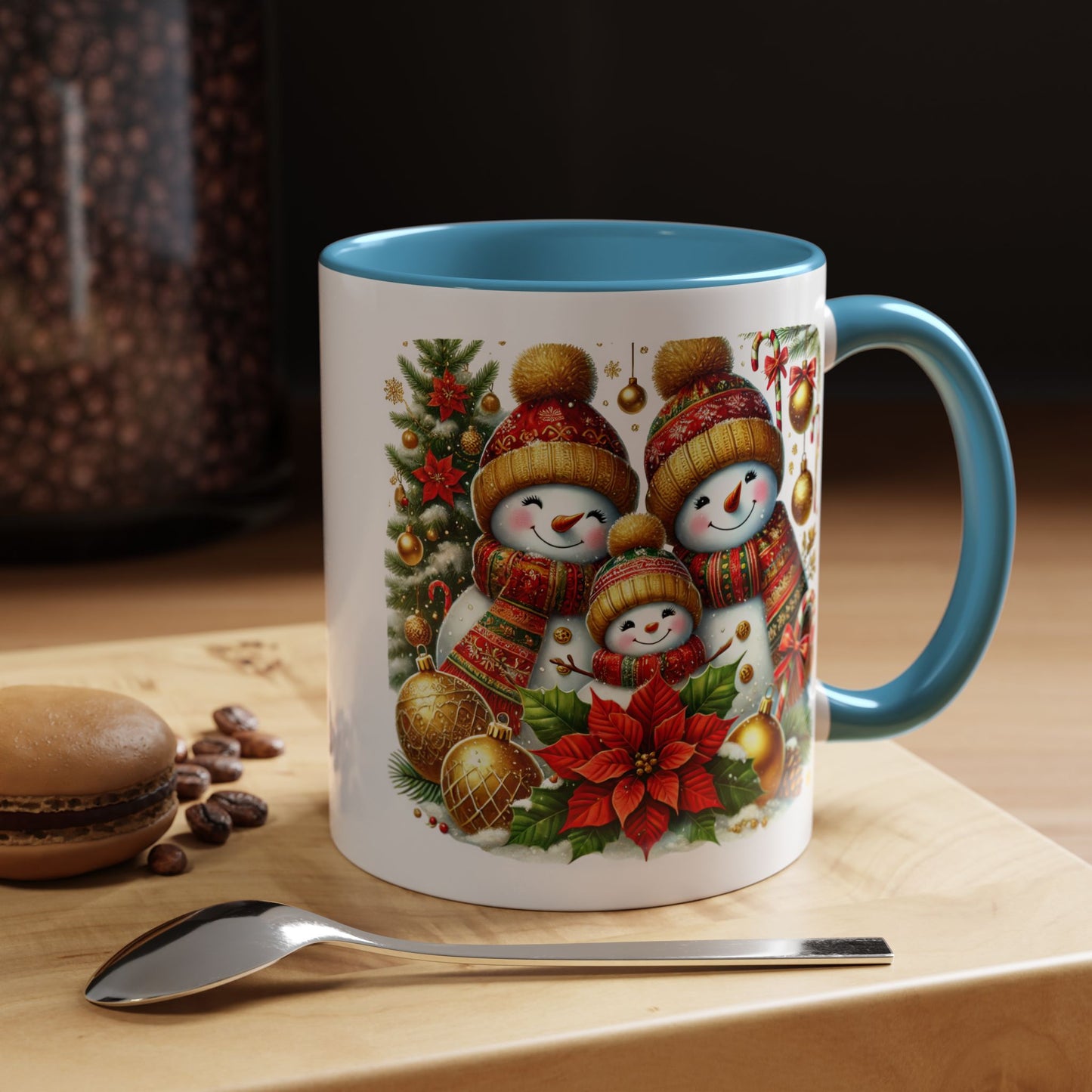 Christmas Mug - Gold Snowman Family 2