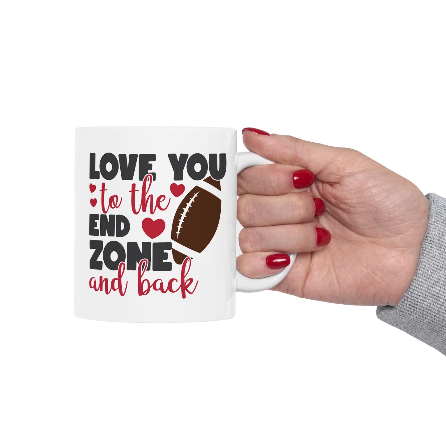 Valentine's Day Mug - Love You To The End Zone