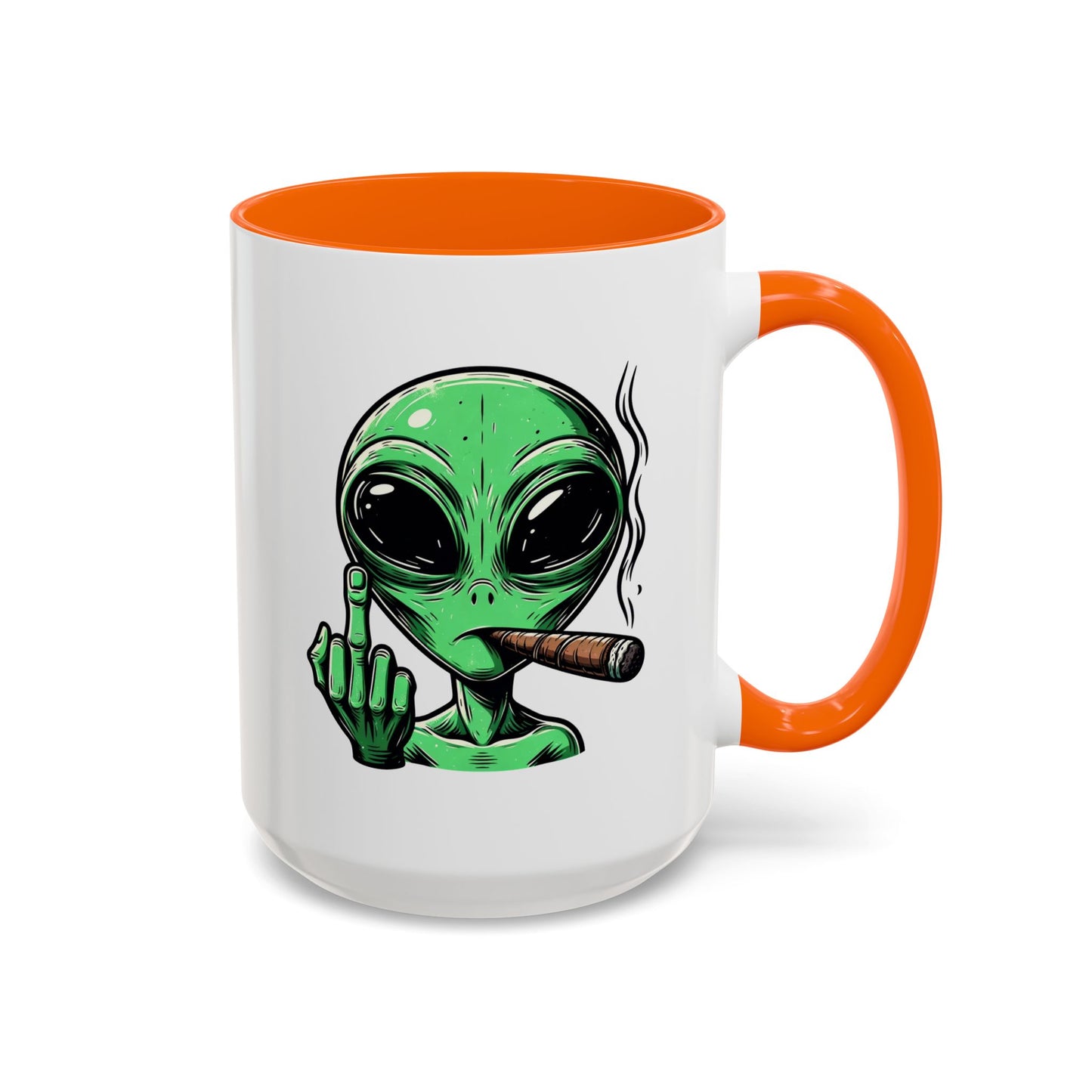 Adult Mug - Green Alien Fuck You Human