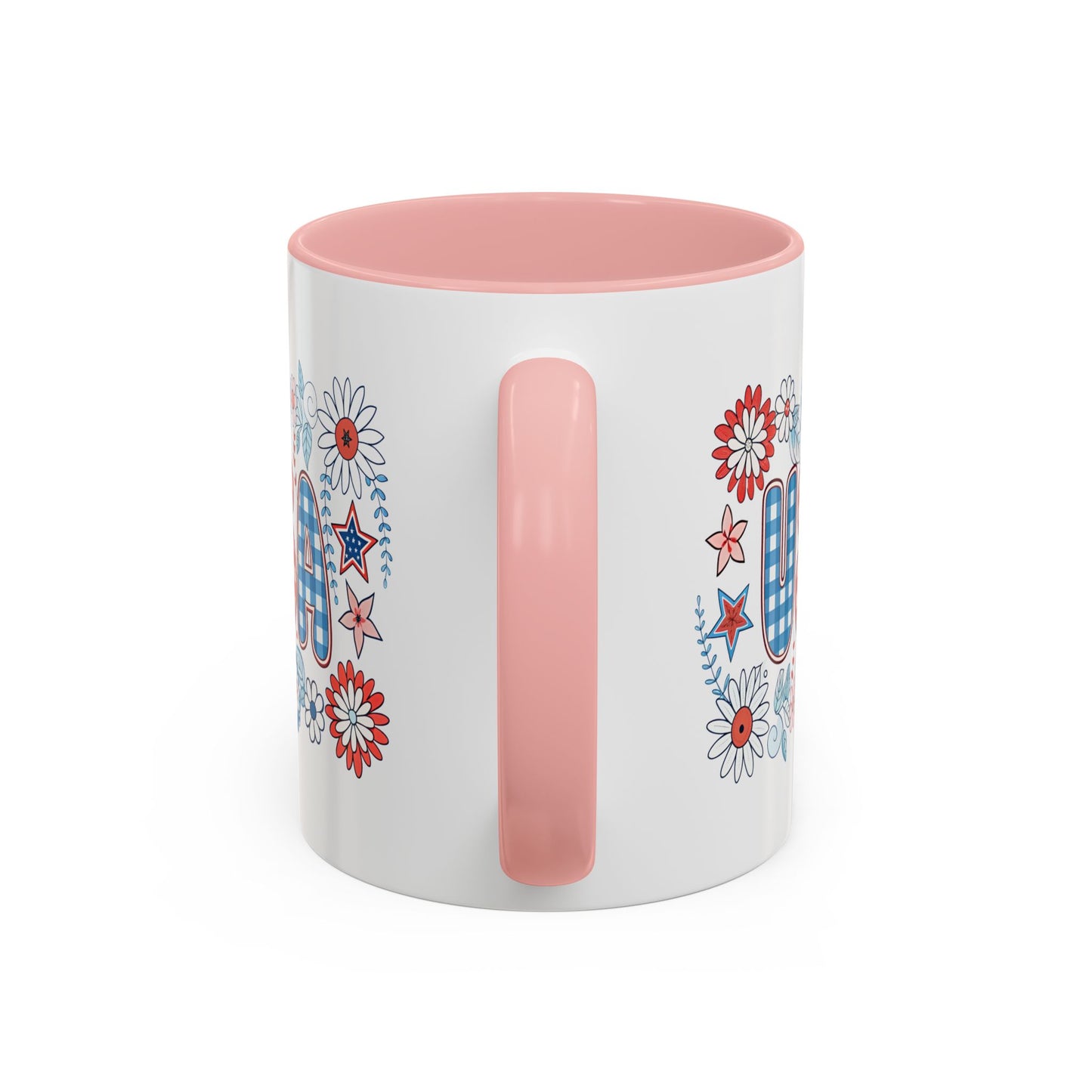 4th of July Mug - USA Preppy Floral
