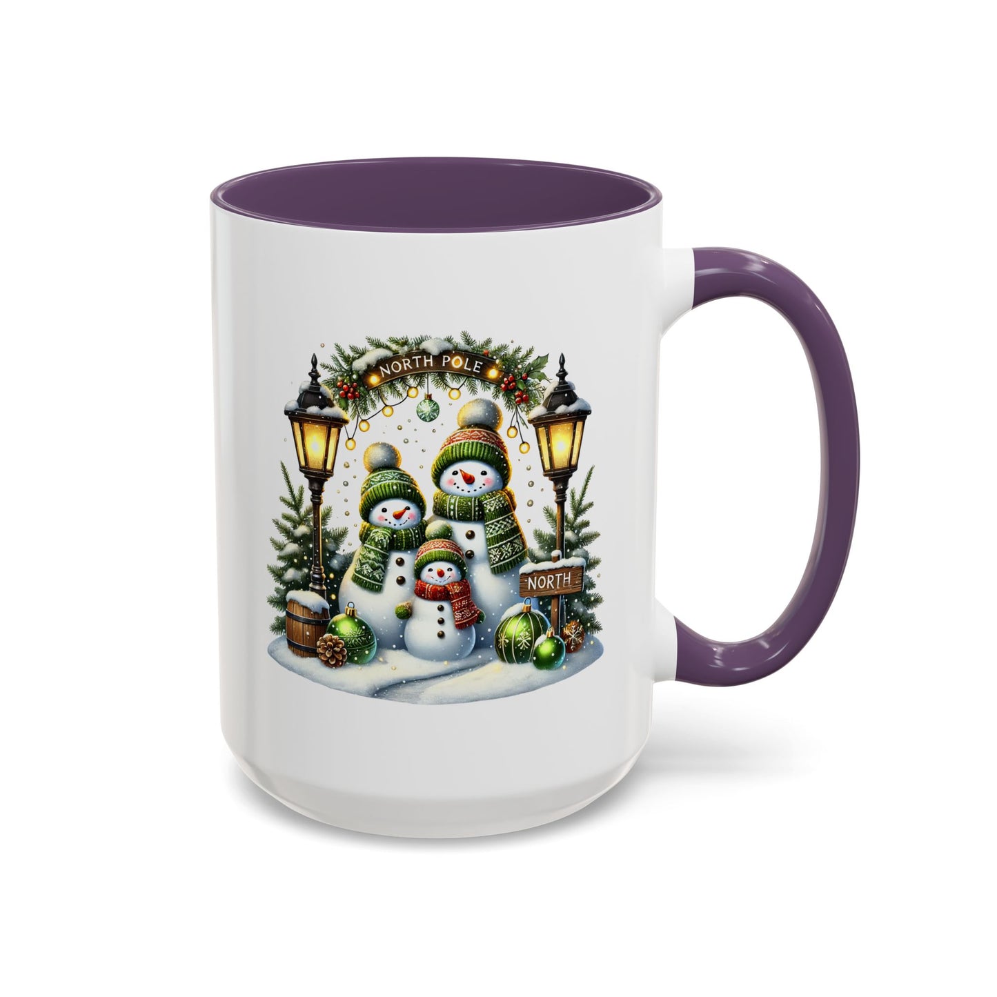 Christmas Mug - Green Snowman Family