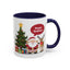 Christmas Mug - Happy Holidays Callout Santa Tree Presents Reindeer