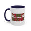 Christmas Mug - Merry Christmas Red & Green Text Hats Candy Canes