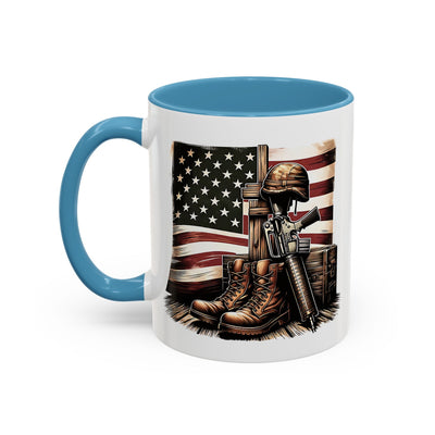 4th of July Mug - Fallen Soldier Boots Flag 3