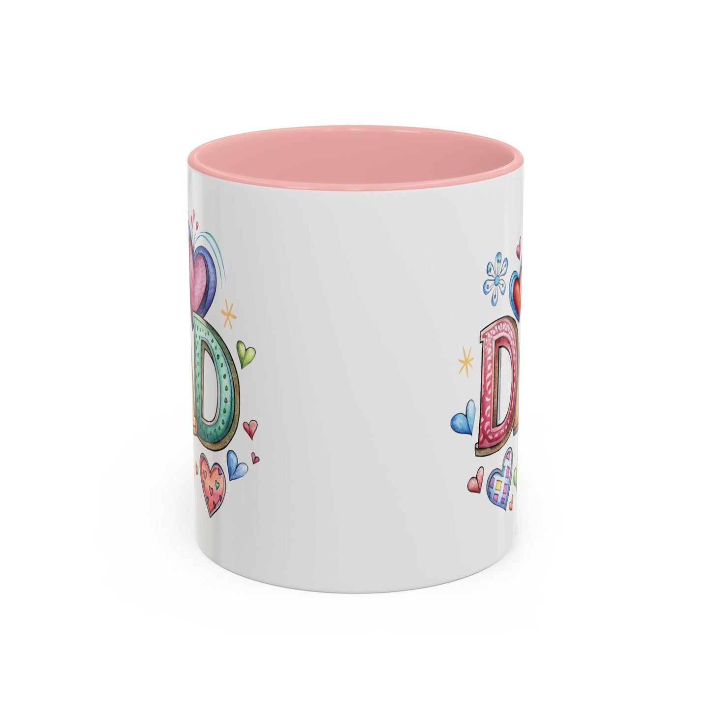 Father's Day Mug - Dad Hearts