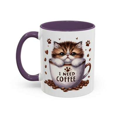 Animal Mug - I Need Coffee Kitten