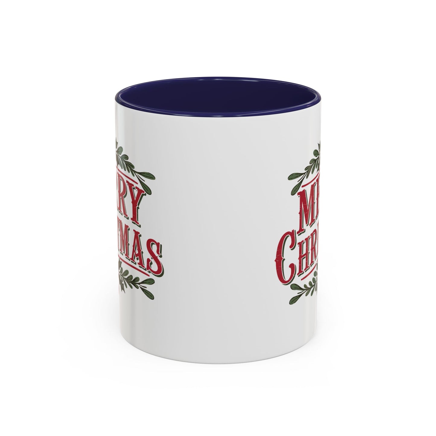 Christmas Mug - Merry Christmas Maroon Text Ornament Decorations