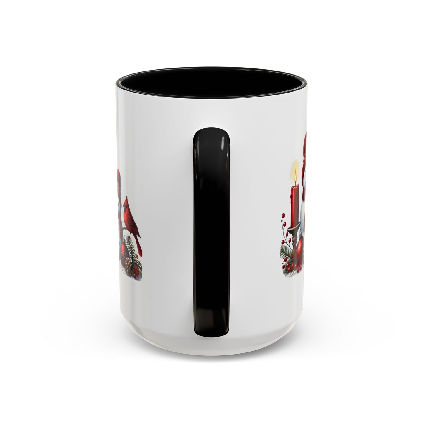 Christmas Mug - Burgundy Snowman Family