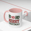 Christmas Mug - Ho Ho Ho Merry Christmas Green & Red Text