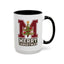 Christmas Mug - Merry Christmas White Green & Red College Text