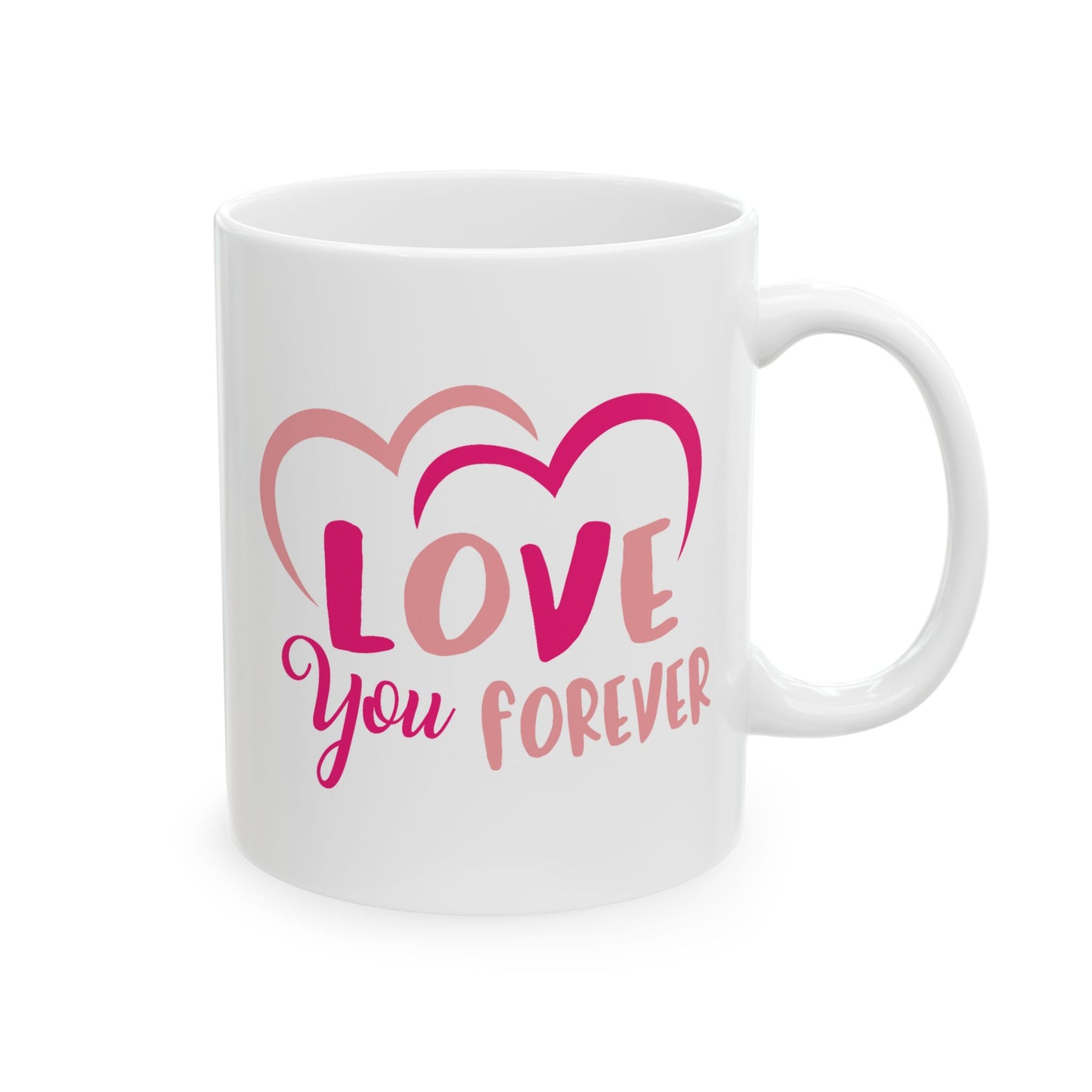 Valentine's Day Mug - Love You Forever Hearts