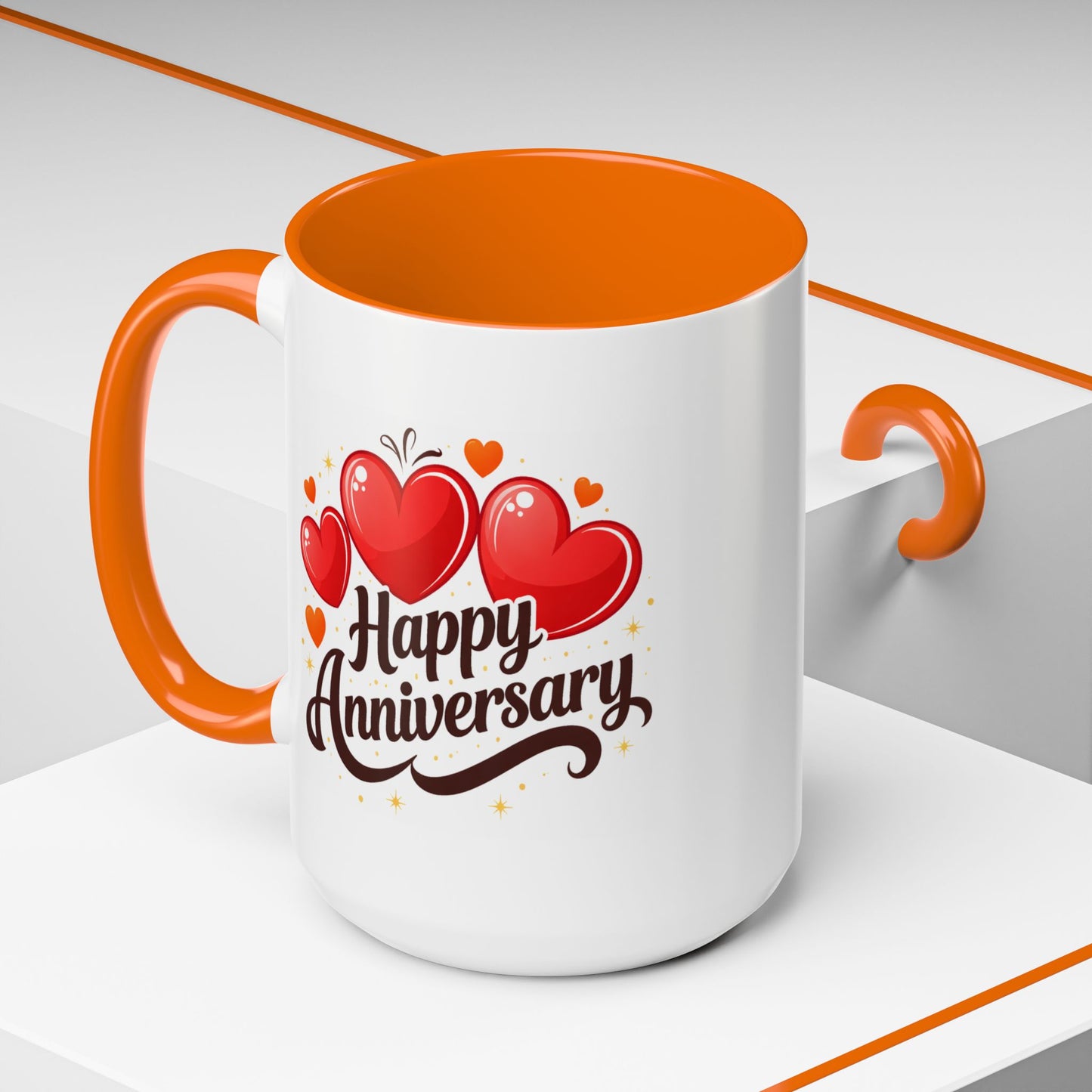 Anniversary Mug - Happy Anniversary Hearts