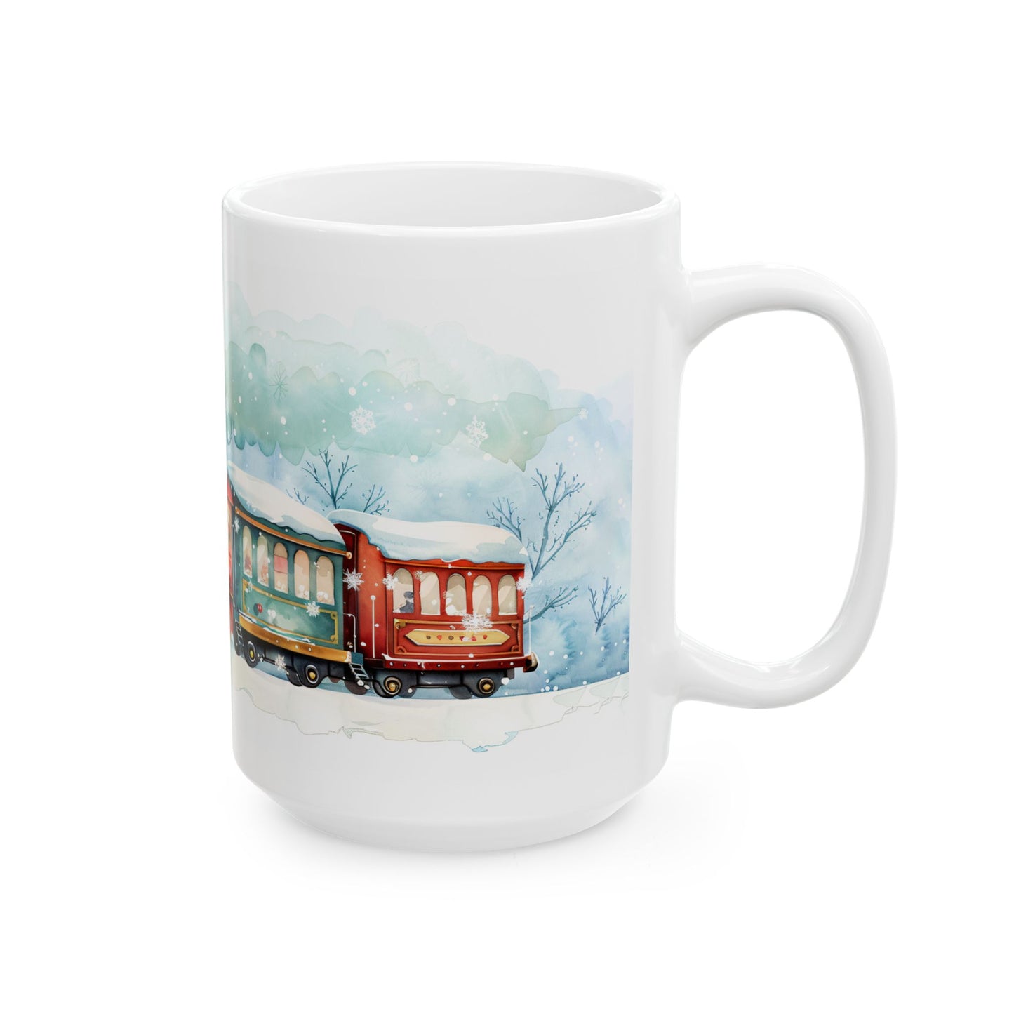 Christmas Mug - Snowman and Train Wrap 2