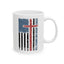 4th of July Mug - Loves Jesus & America Too Cross Flag