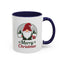 Christmas Mug - Merry Christmas Green & Red Text Gnome Present Trees
