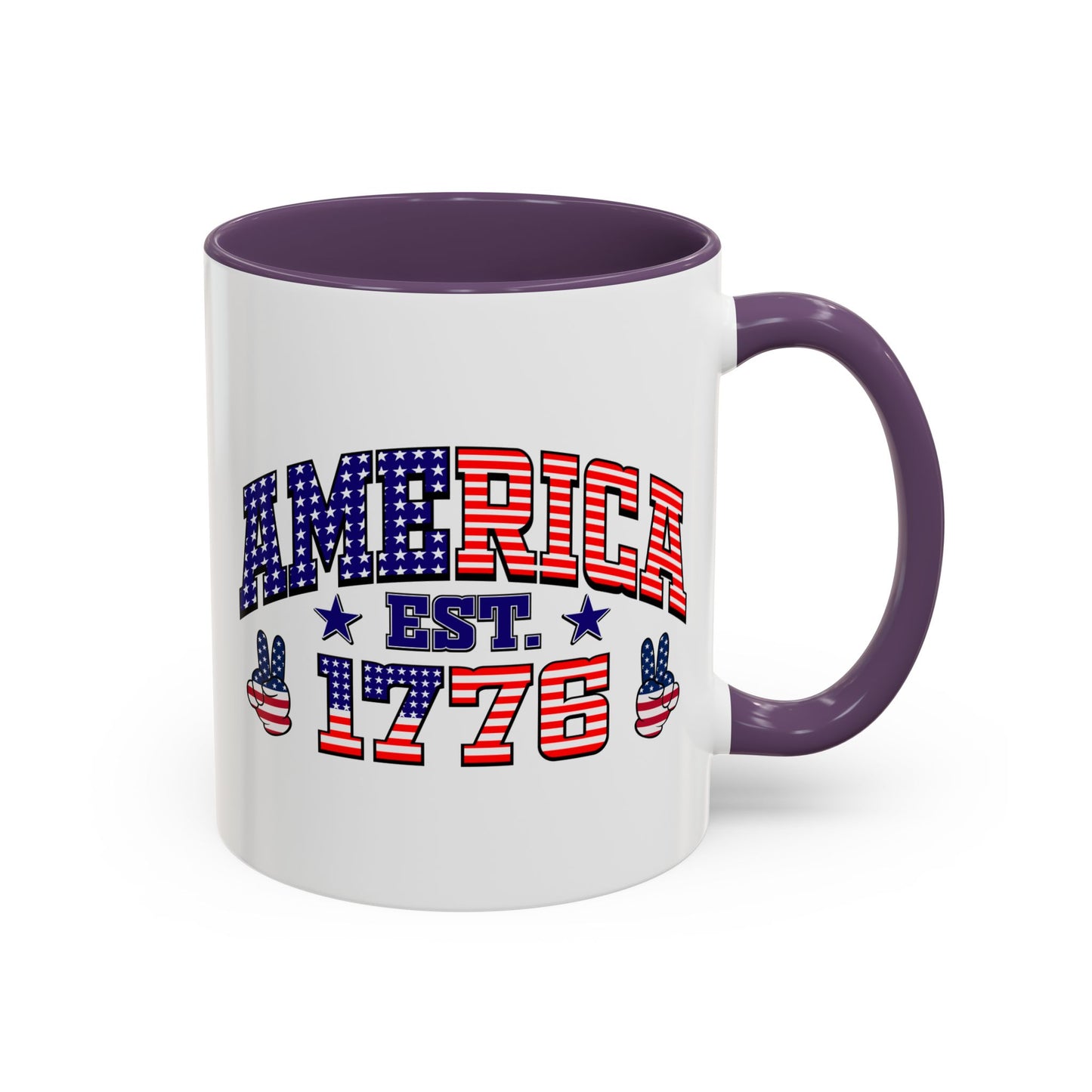 4th of July Mug - American Est 1776 Patriotic Flag