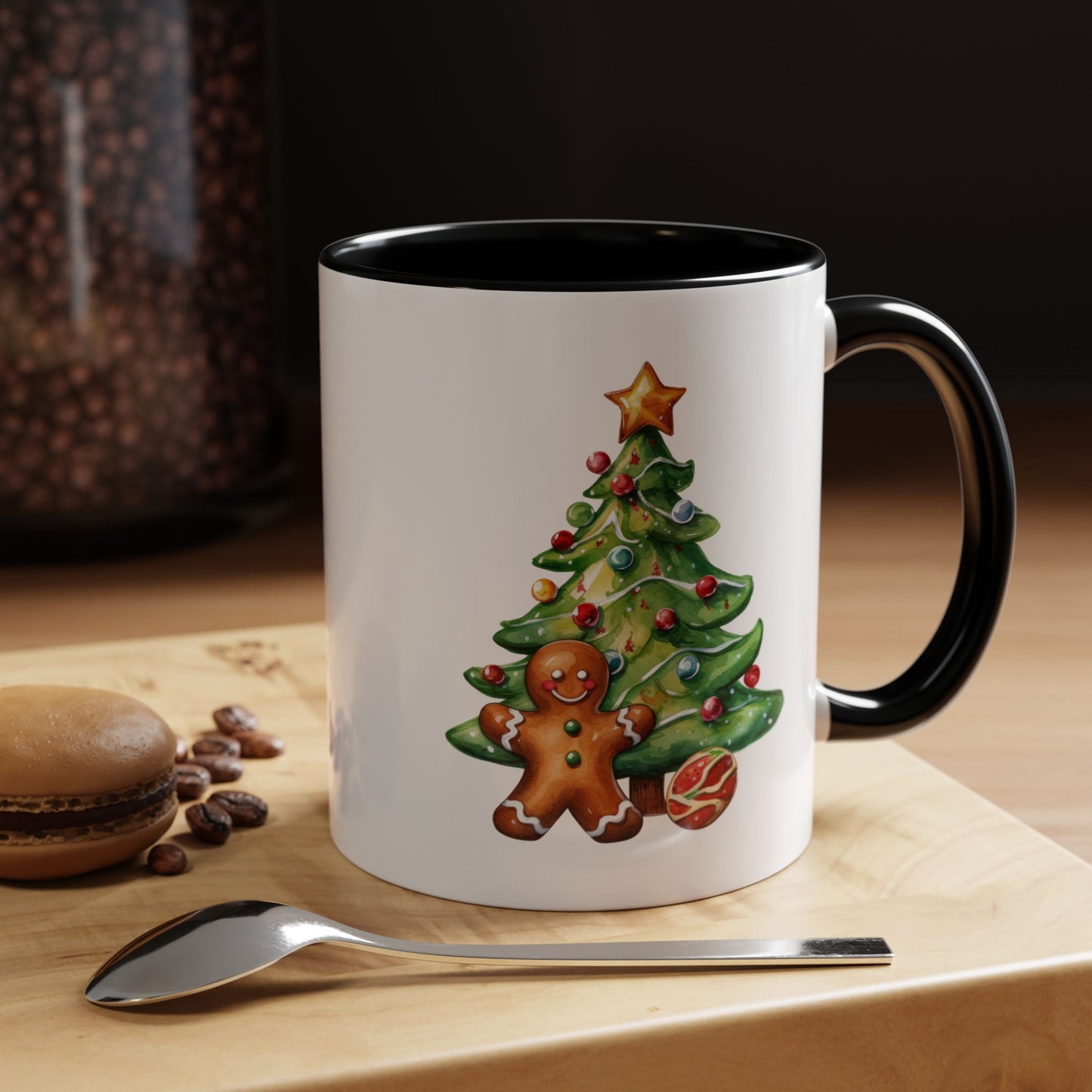 Christmas Mug - Gingerbread Man and Tree