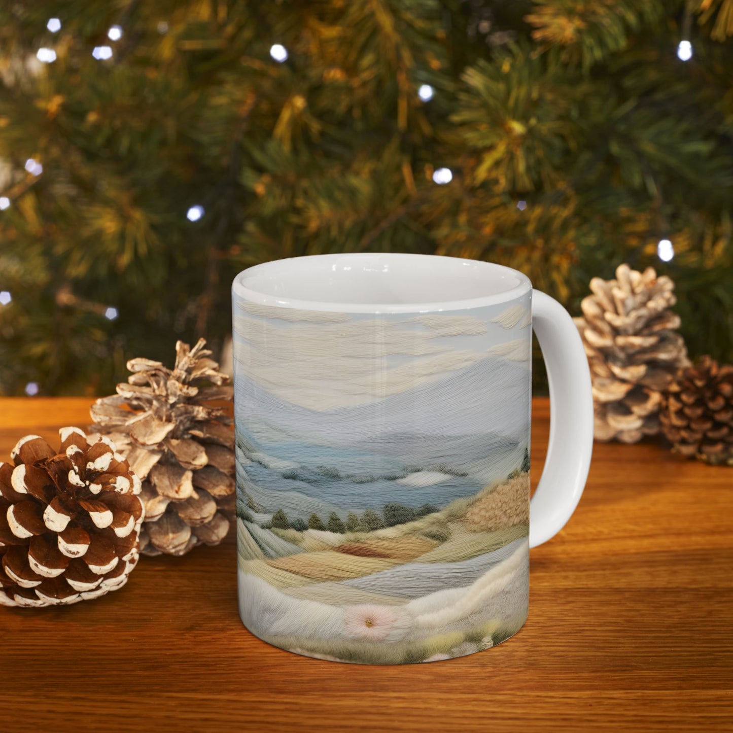 Artistic Mug - Felted Landscape 2