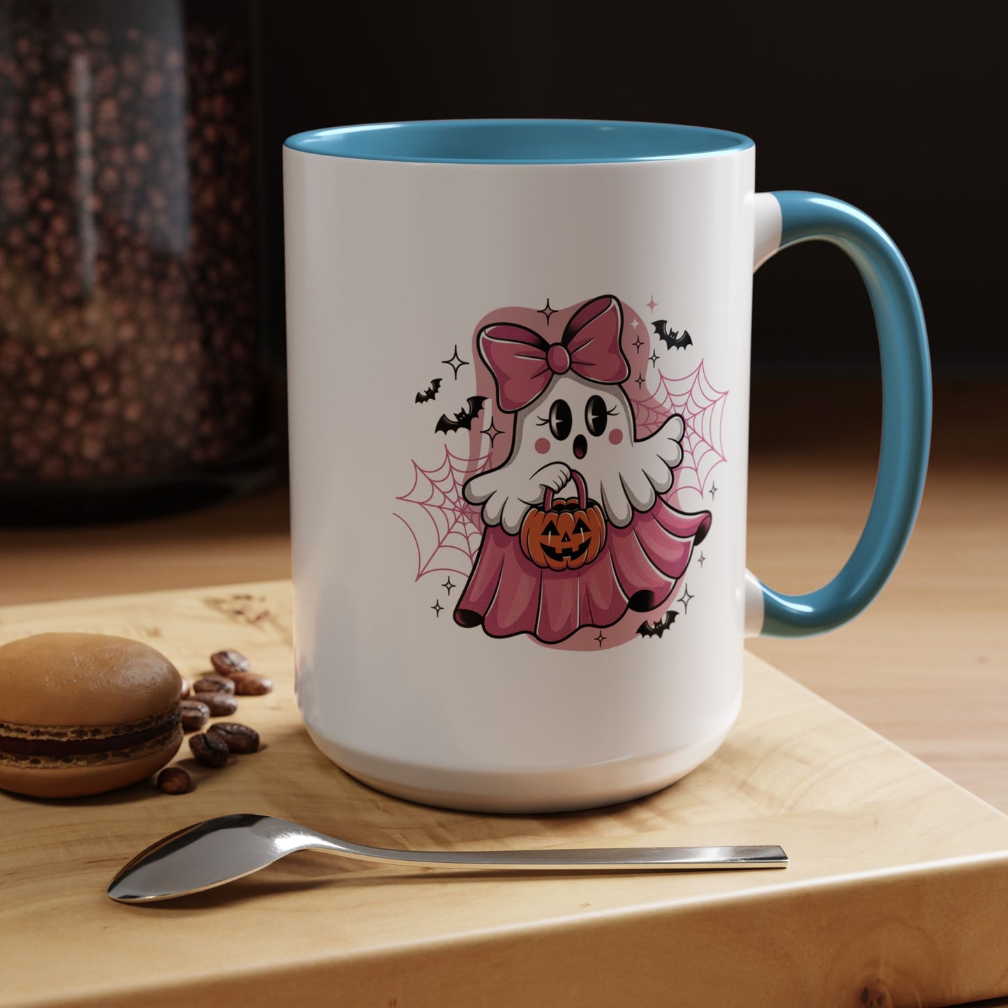 Halloween Mug - Ghost With Pink Bow