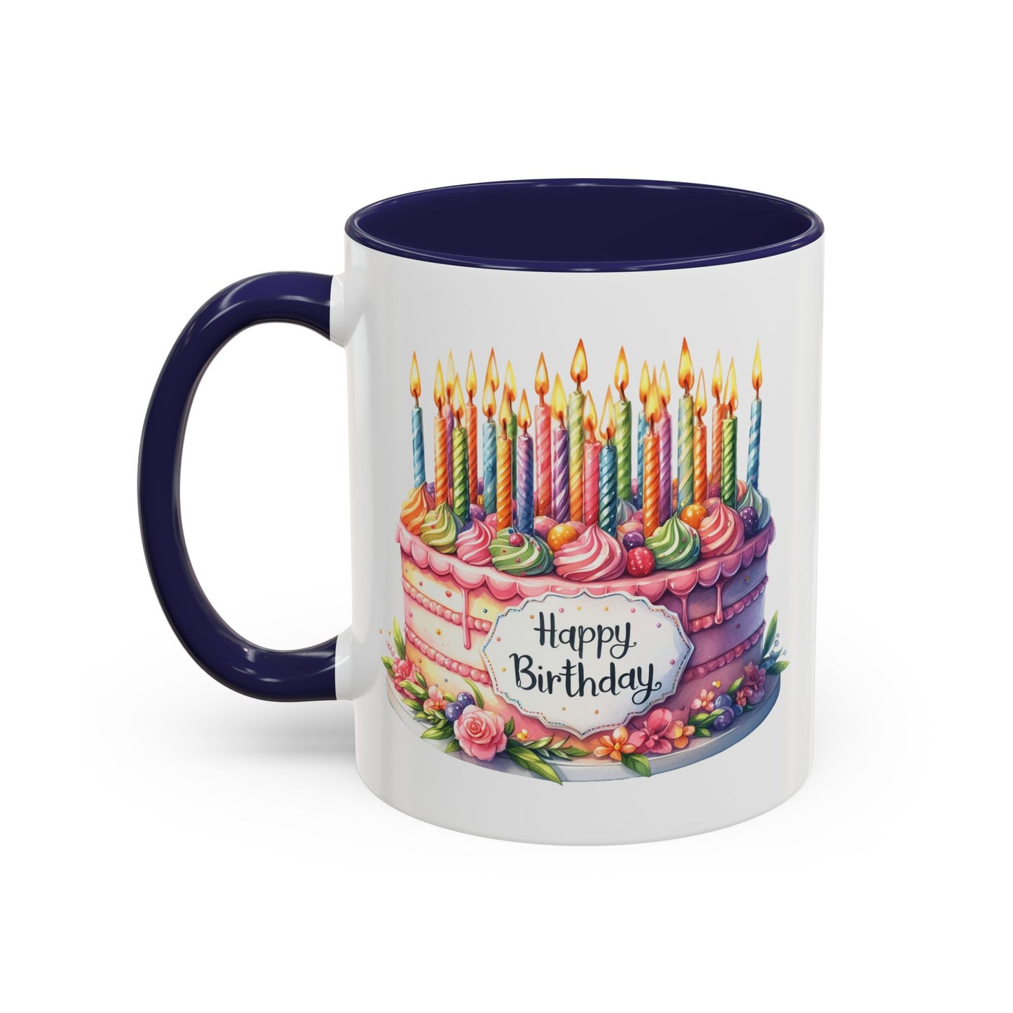 Birthday Mug - Happy Birthday Large Cake With...