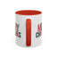 Christmas Mug - Merry Christmas Green & Red Text Santa