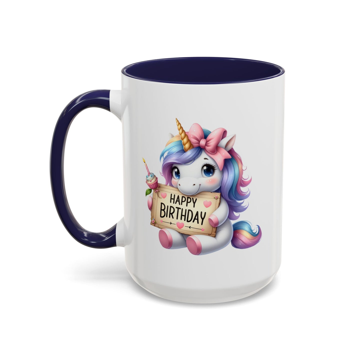 Birthday Mug - Girl Unicorn Happy Birthday Sign