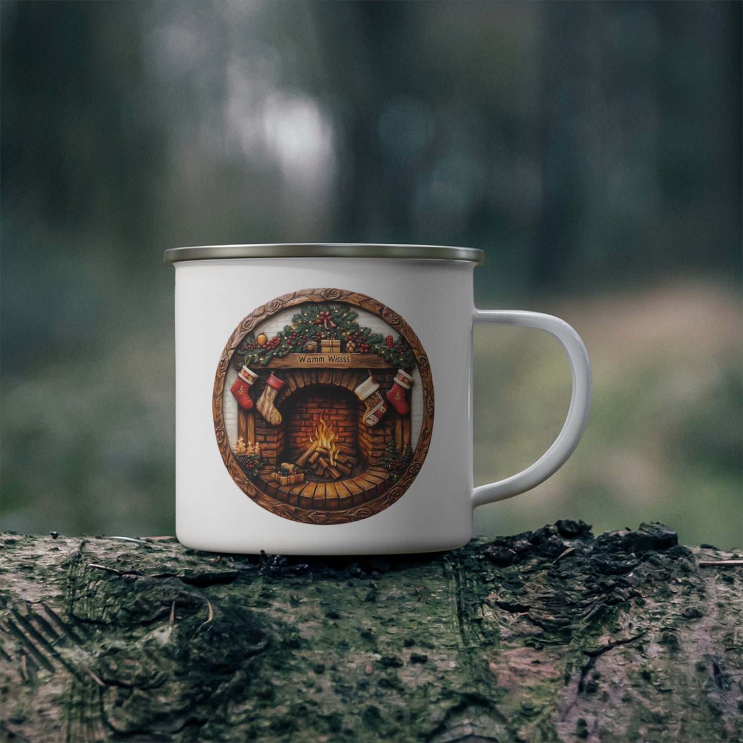 Christmas Mug - Christmas Fireplace Plaque