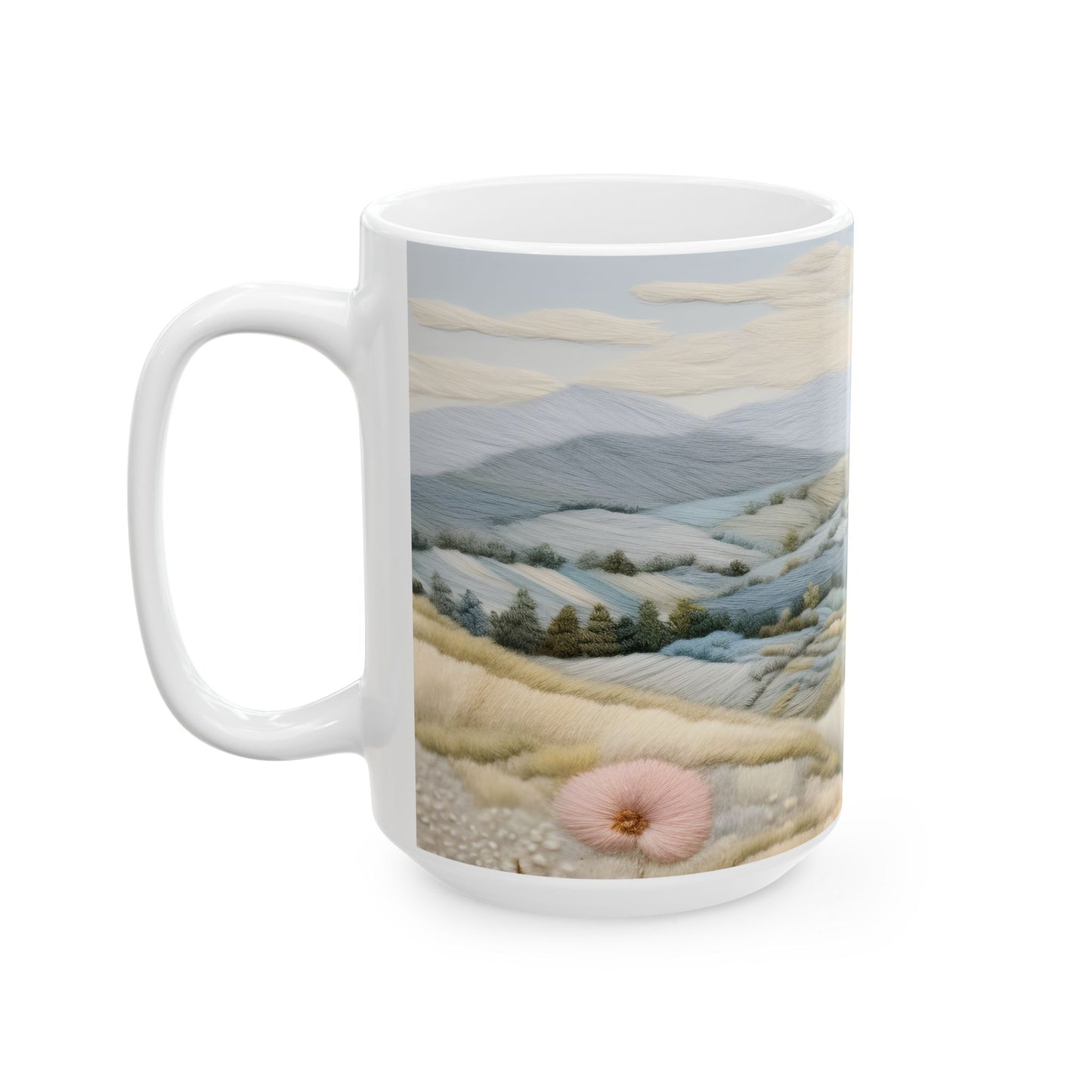 Artistic Mug - Felted Landscape 2