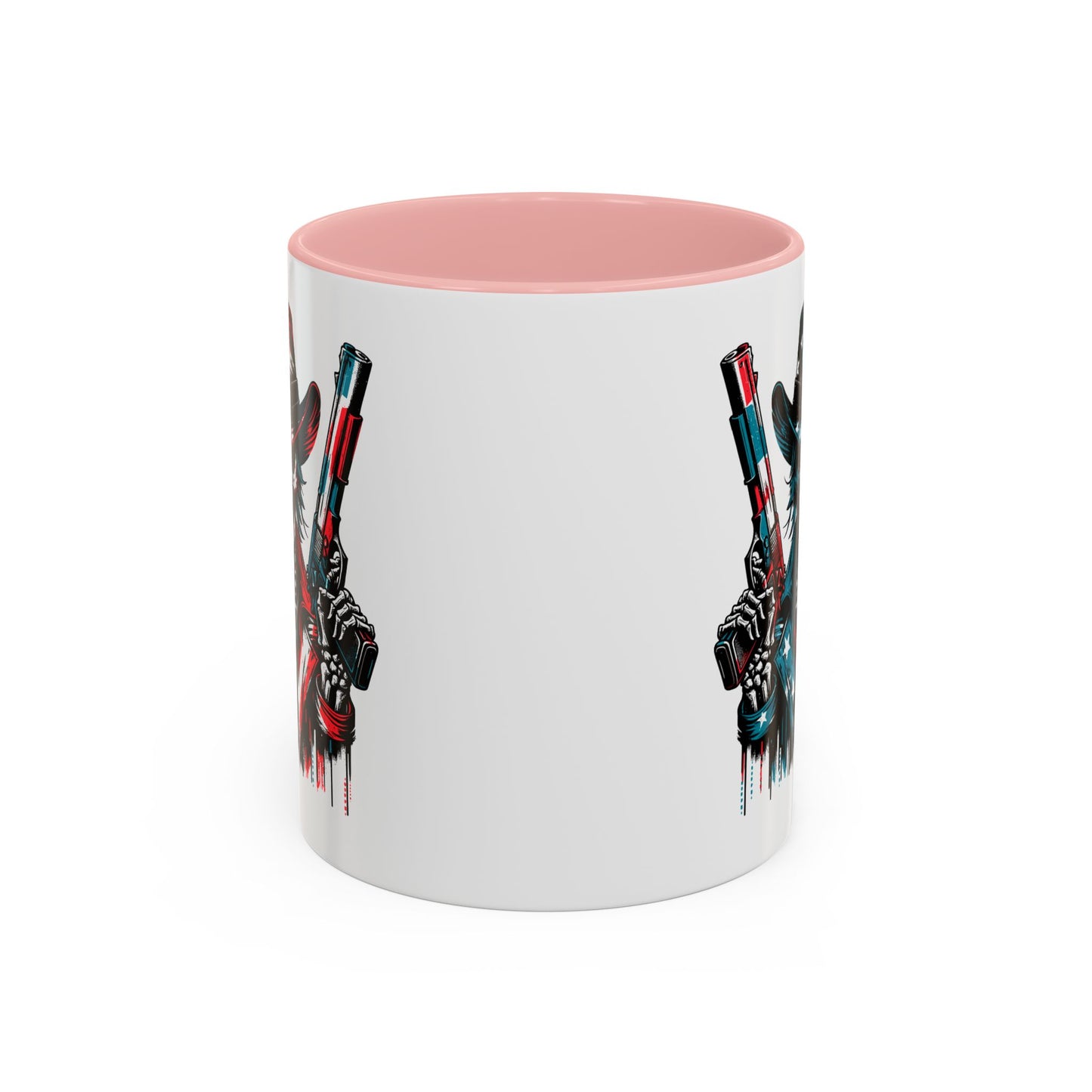 4th of July Mug - Skeleton with American Flag
