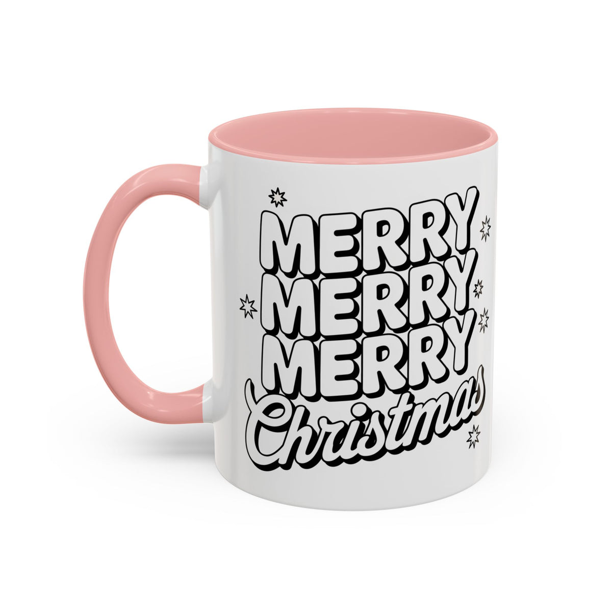 Christmas - Merry Christmas Black & White Embossed Text