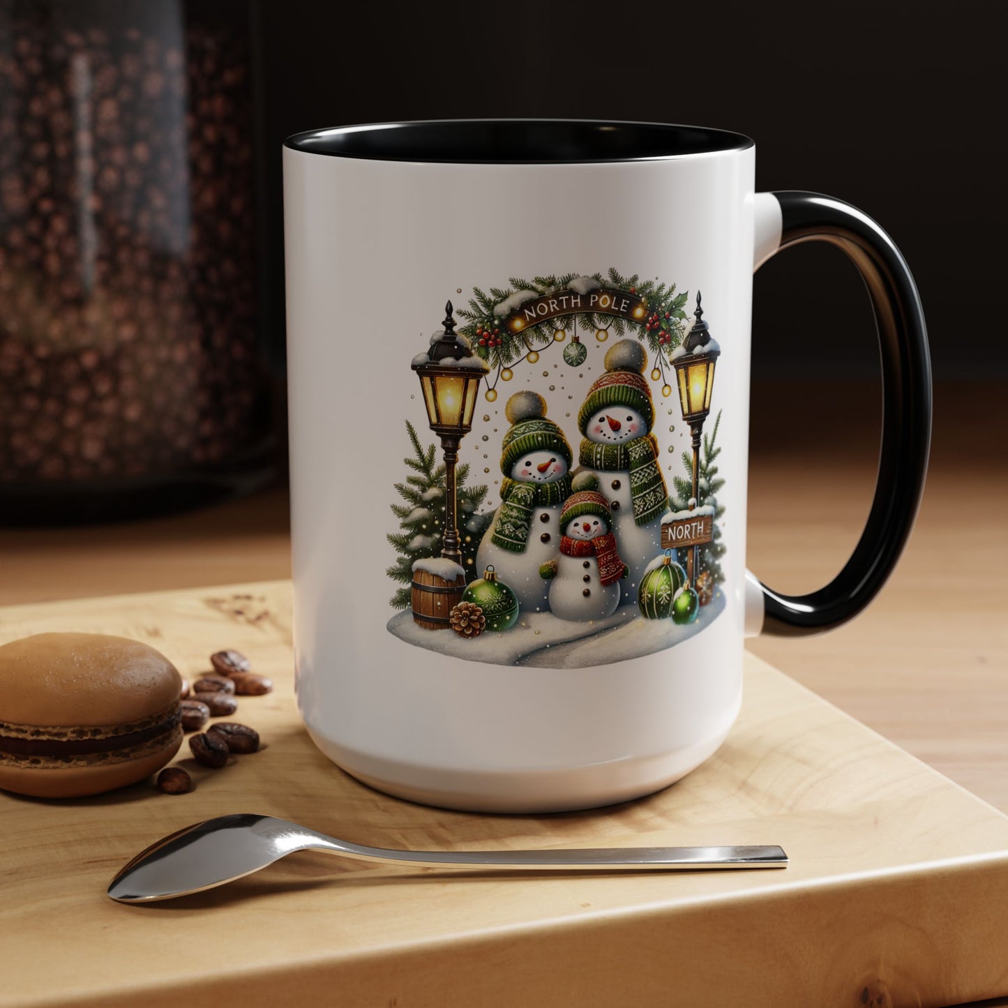 Christmas Mug - Green Snowman Family