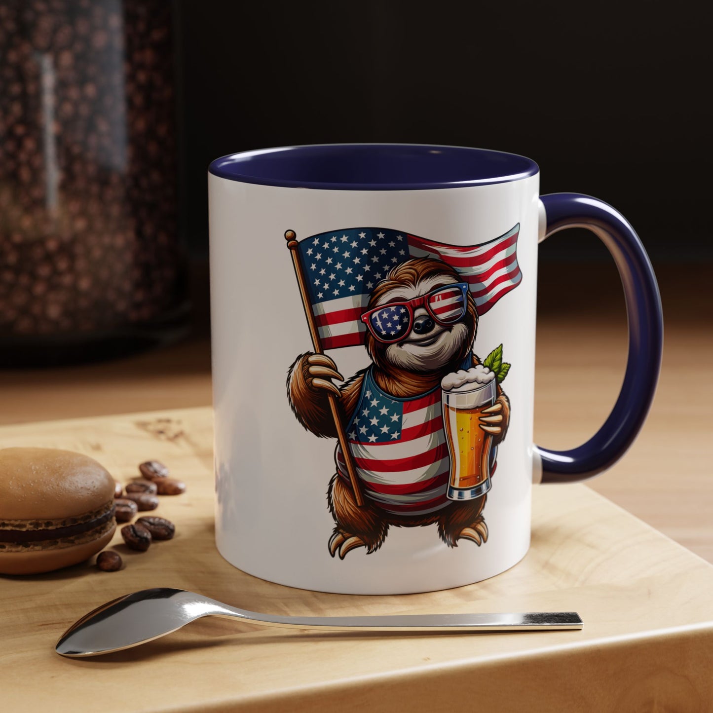 4th of July Mug - Merica Sloth