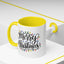 Christmas Mug - Merry Christmas Black Text Colored Lights