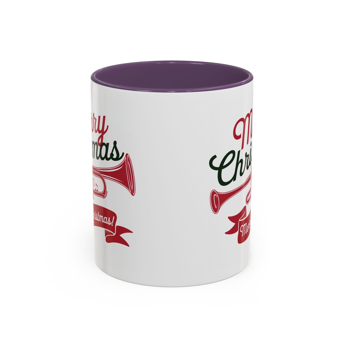 Christmas Mug - Red & Green Text Trumpet